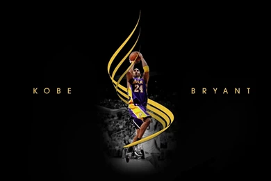American Basketball Player Kobe Bryant In Black Backgrounds ...