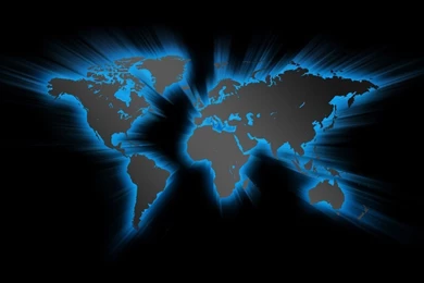 Blue earth world map ppt backgrounds powerpoint   Skinial   Tattoo ...