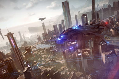 City Spaceship Wallpapers