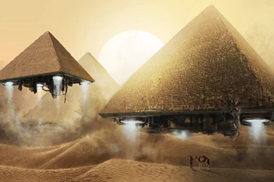 Pyramid Spaceships Wallpapers   Fantasy Wallpapers