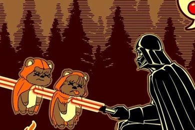 Darth Vader Grilling Ewoks iPhone 5 Wallpapers