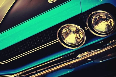 Download 1280x1024 Blue Vintage Muscle Car Wallpapers