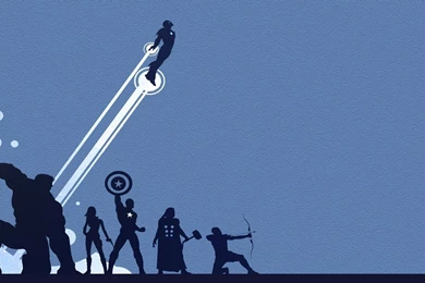 The Avengers Silhouette Wallpapers   Vector Wallpapers