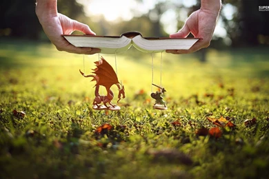 Cute Creatures Reading A Book Wallpapers   Artistic Wallpapers