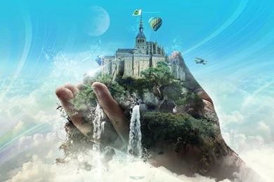 Epic Castle In Hand Backgrounds