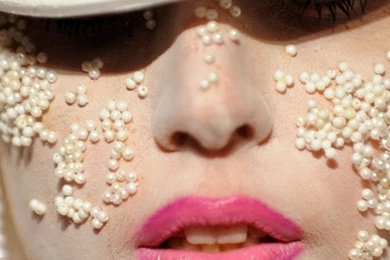 Lady Gaga Pearls On Face iPhone 5 Wallpapers