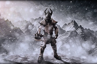 Skyrim Dragon Armor   Wallpaper.