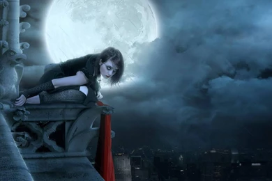 Women Photography Artwork Nighttime Wallpapers   (