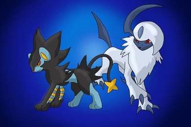 Absol And Luxray By SorrowFeather On DeviantArt