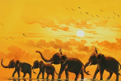 Download Art Paintings Elephant Artistic Wallpapers 1920x1200 ...