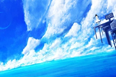 Blue Anime Scenery Wallpapers
