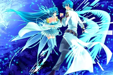 Download Dancing Anime Blue Wallpapers 2047x1447