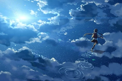 Blue Anime Scenery Wallpapers