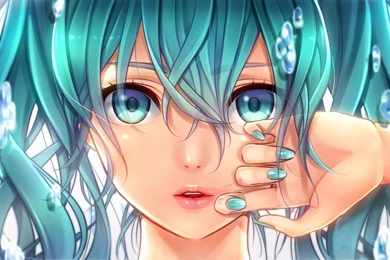 Vocaloid Eyes Face Glance Light Blue Hair Anime Wallpapers ...