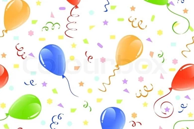 Vector Illustration Of A Seamless Balloons Backgrounds With ...