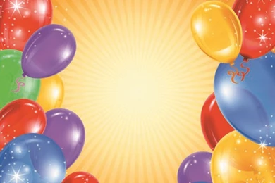 Happy Birthday Colorful Balloons Backgrounds Set 06   Vector ...