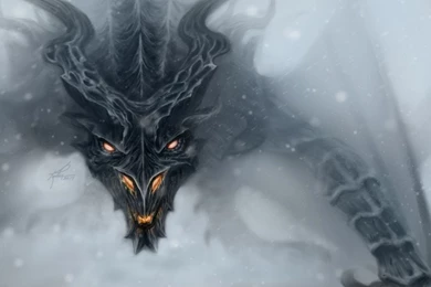 Download Wallpapers 1920x1080 Dragon, Alduin, Skyrim, Art Full HD ...