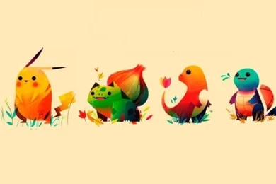 Pokemon Bulbasaur, Pikachu, Charmander, Squirtle HD Desktop ...
