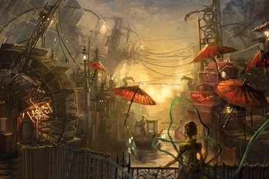Chinese Market Wallpapers   Digital Art Wallpapers