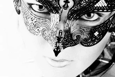 Black And White Masquerade Mask