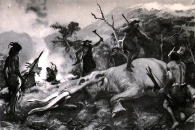 Wallpapers Pictorial Art Zdenek Burian Hunted Mastodon Image ...