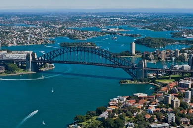 1366x768 Pretty Aerial View Sydney Desktop PC And Mac Wallpapers