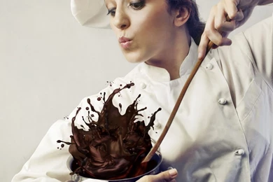 Download Wallpapers 1080x1920 Cook, Pan, Chocolate, Mixing, Cooking ...