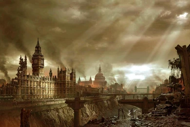 Britain London Destroyed Version Destroyed City Appocolypse Hq Uk ...