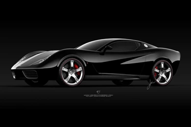 Chevrolet Corvette Z03 Black Concept Car HD Wallpapers