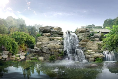 Japan Digital Waterfall Wallpapers