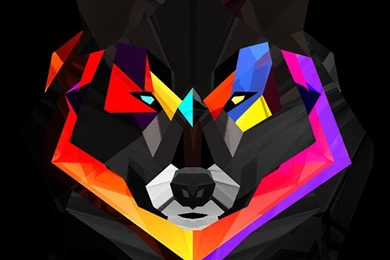 Techno Wolf iPhone 5 Wallpapers (640x1136)