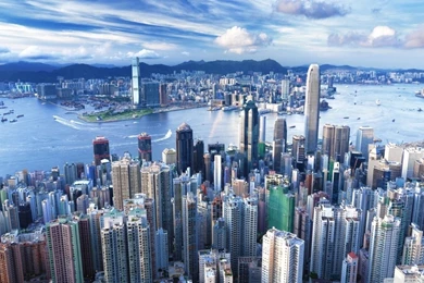 City Skyscrapers HD Desktop Wallpapers : Fullscreen : Dual Monitor