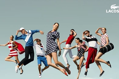 Download Wallpapers 1366x768 Lacoste, Brand, Pose, People Laptop ...