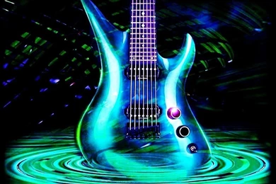 Green guitar wallpaper.jpg Photo By Tandnplace