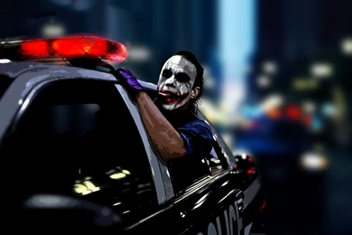 1680x1050 The Joker Police Car Wallpapers