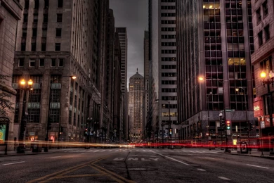 2880x1800 Chicago Dark Streets Wallpapers