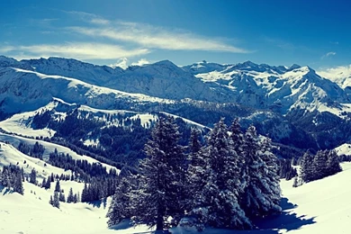 Winter Mountain Landscape HD Desktop Wallpapers : High Definition ...