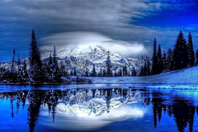 Mountain Lake In Winter Wallpapers   Nature Wallpapers