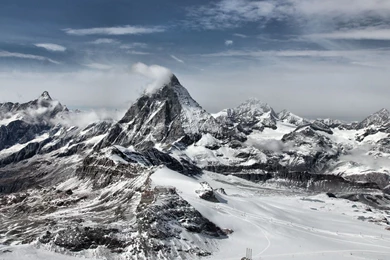 Download Wallpapers 2560x1440 Landscape, Winter, Mountain, Peak ...