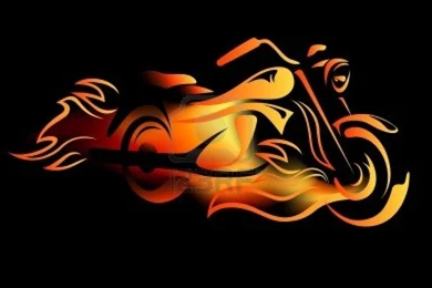 Fiery Motorcycle Vector Illustration Royalty Free Cliparts HD ...