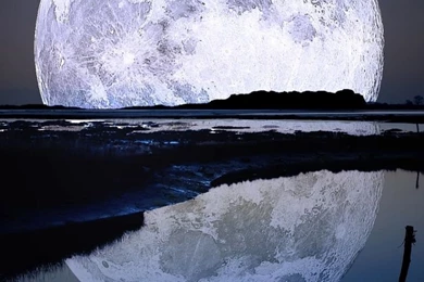 Full Moon Reflection HD Desktop Wallpapers : Widescreen : High ...