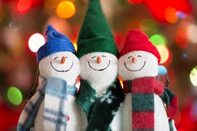 1366x768 Happy Snowman Wallpapers