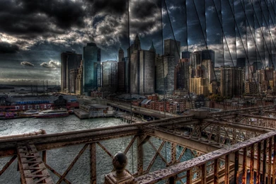 Download Wallpapers 3840x2160 City, Bridge, Top View, Metal, Old ...