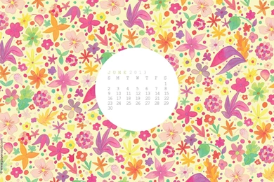 Paper Squid ❤: June's Golden Floral Desktop Wallpapers