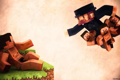 Download Wallpapers 2560x1440 Minecraft, People, Help, Ground Mac ...
