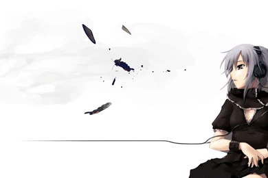 Download Wallpapers 2560x1440 Anime, Girl, Headphones, Cables ...