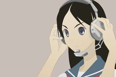 Download Wallpapers 1920x1080 Anime, Girl, Headphones, Microphone ...