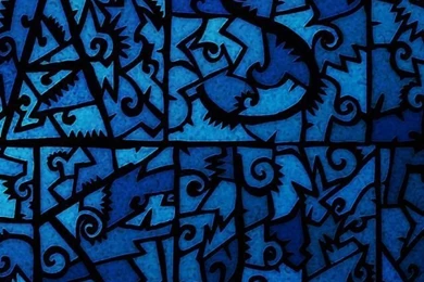 Blue Stained Glass iPhone 5s Wallpapers Download