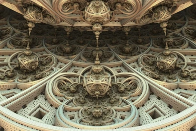 Download Wallpapers 1600x900 Fractal, 3d, Shape, Light 1600x900 HD ...