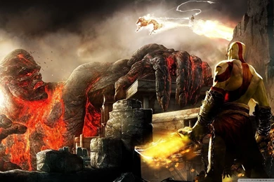Kratos And Titan HD Desktop Wallpapers : Widescreen : High ...